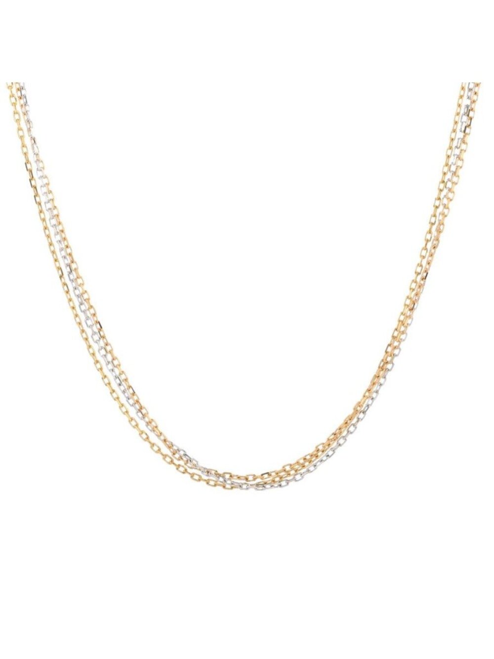 Cartier Necklace Trinity Three Color Chain